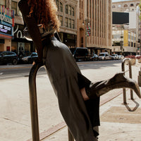 Giacini Faux Leather Maxi Skirt Black