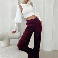Montana Knit Pants Maroon