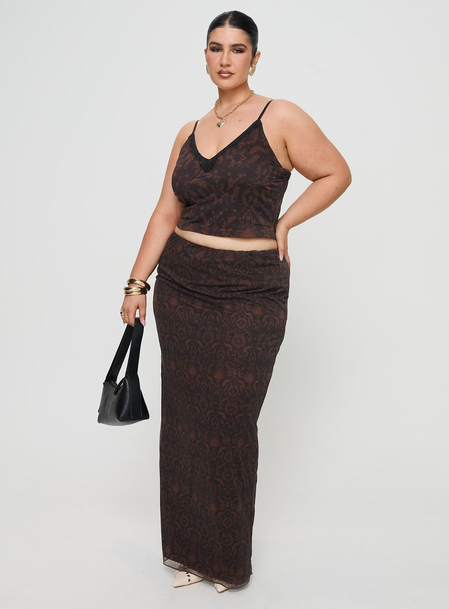 Hostona Maxi Skirt Mutli Curve