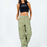Fallout Mid Rise Cargo Pants Green