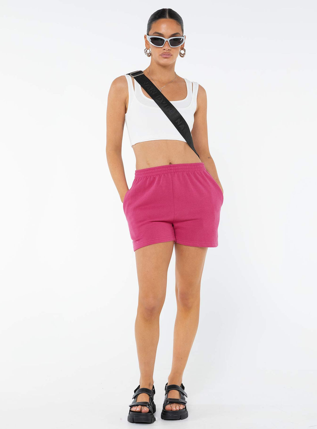 Cenzo Track Shorts Pink