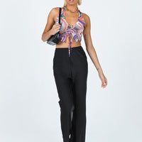 Jhene Satin Pants Black