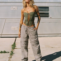 Stefanni Cargo Pants Beige