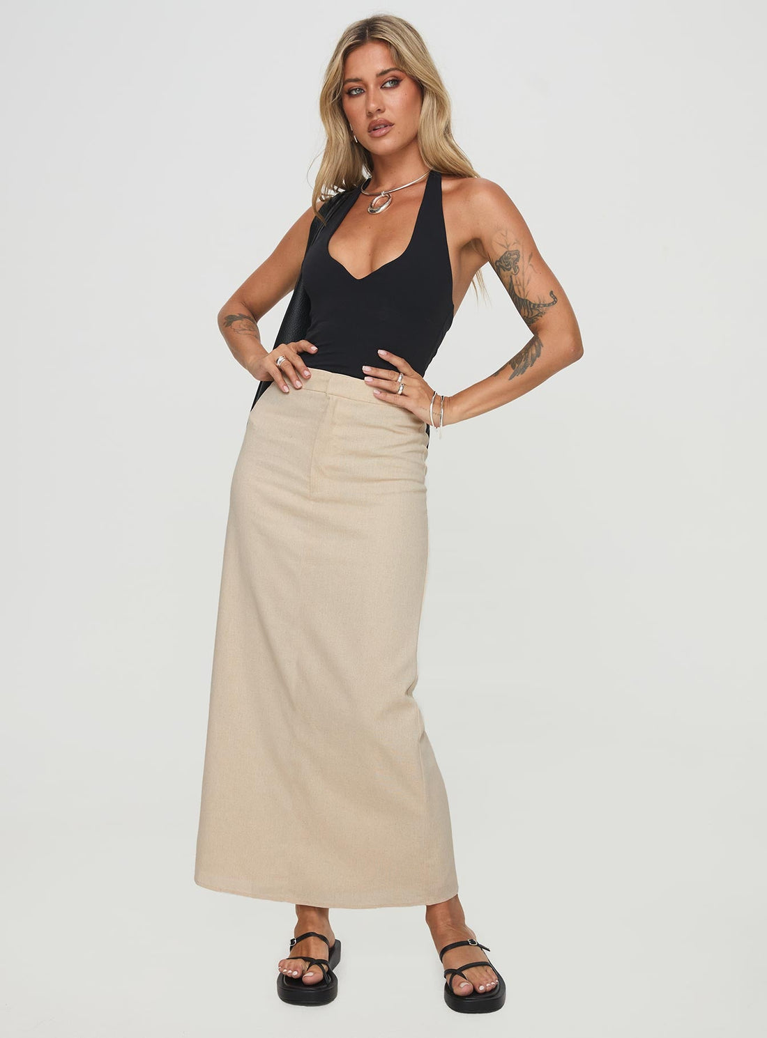 Romeria Maxi Skirt Beige