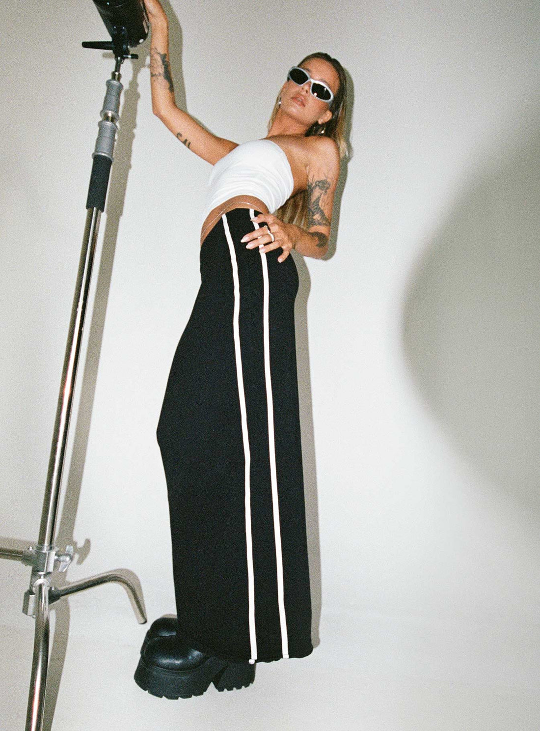 JGR & STN Bianca Maxi Skirt Black