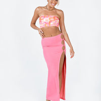 Jorde Knit Midi Skirt Pink