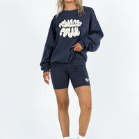 Princess Polly Bike Shorts Bubble Text Slate