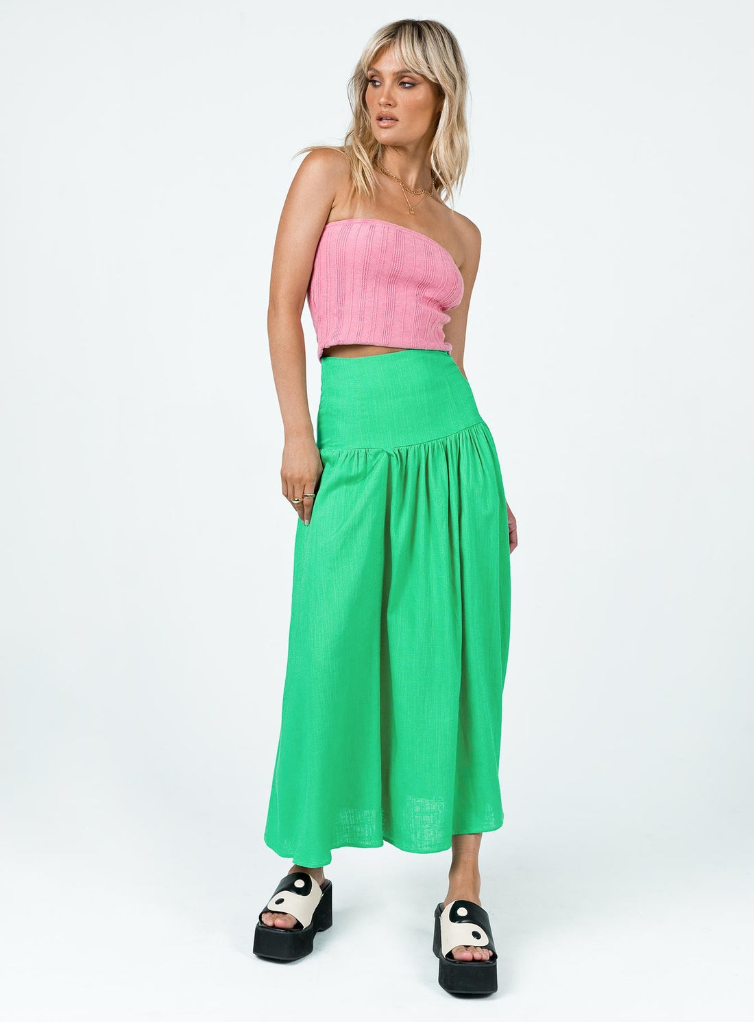 Carol Maxi Skirt Green