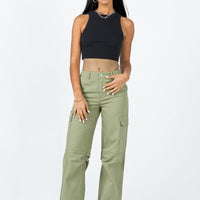 Fallout Mid Rise Cargo Pants Green