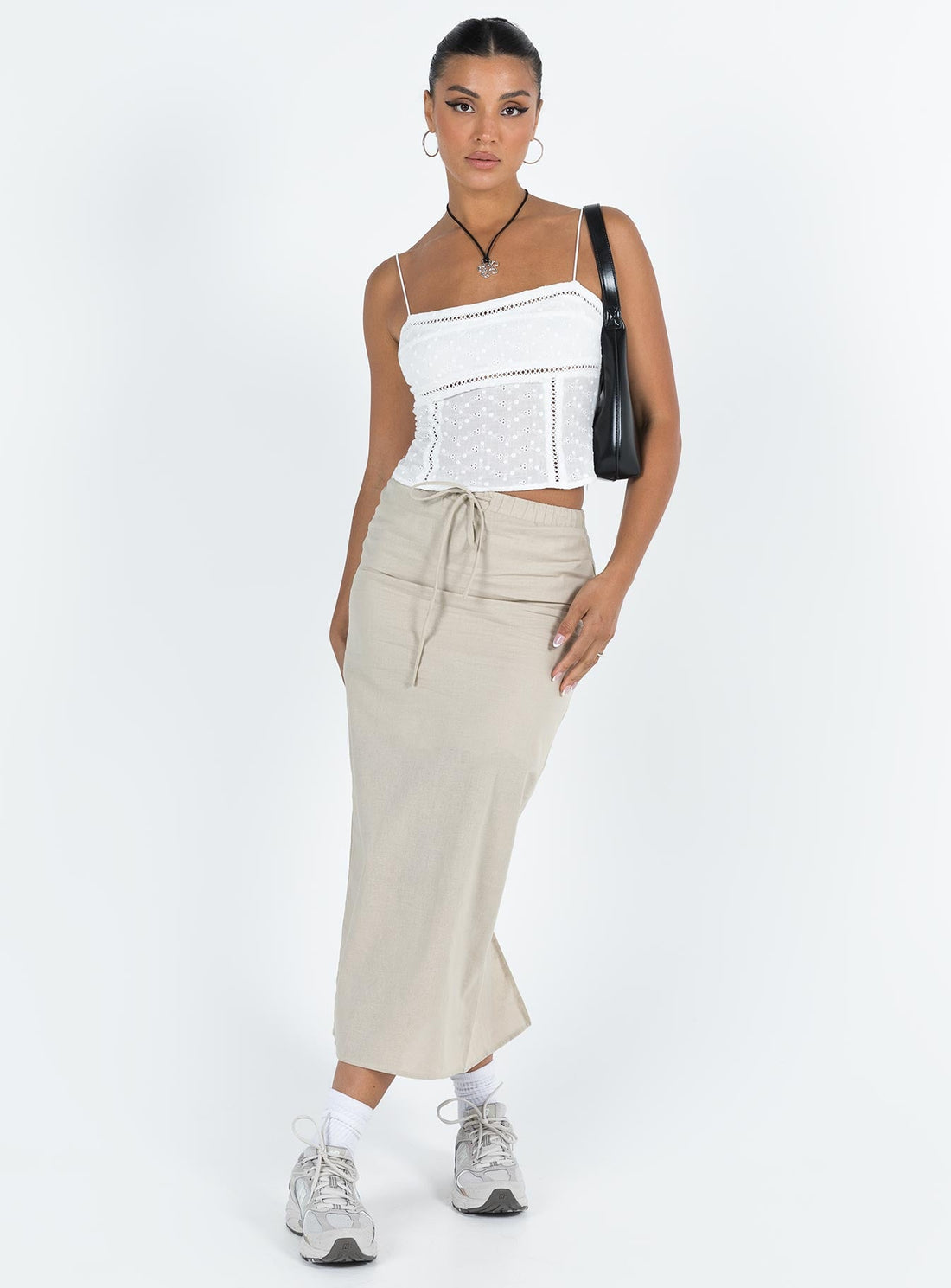 Tarrant Midi Skirt Beige