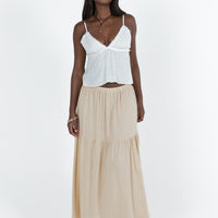 Hold Me Close Maxi Skirt Beige