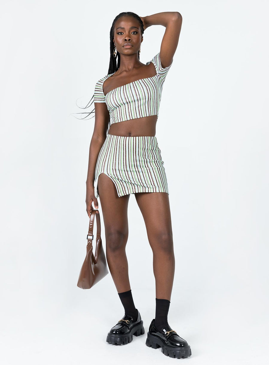 Anni Stripe Mini Skirt Multi