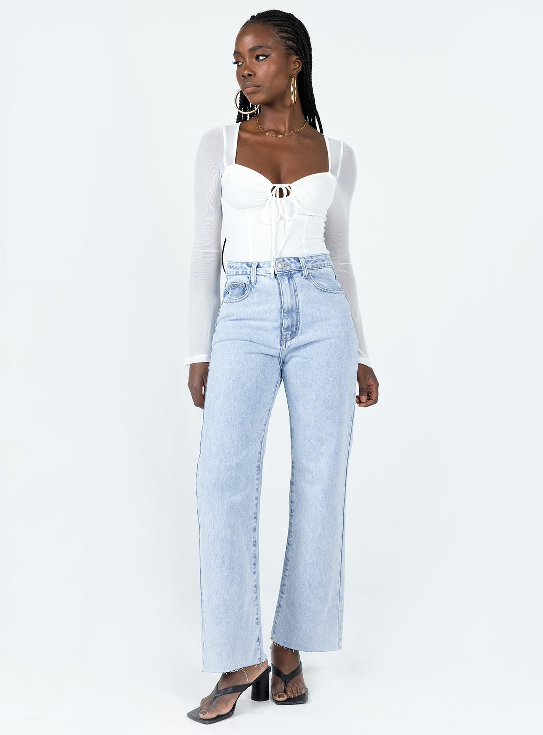 Queenstown Straight Leg Jeans Light Wash Denim