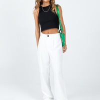 Titius Pants White Pinstripe