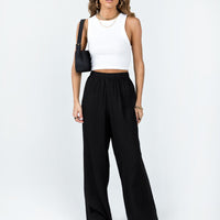 Louis Linen Blend Pants Black