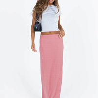 Harriette Maxi Skirt Pink Lurex
