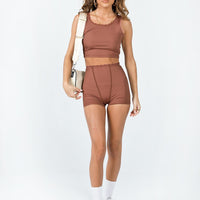 Kesor Knit Shorts Brown
