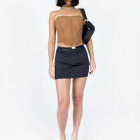 Buckle Up Mini Skirt Black