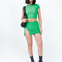 Bold Move Mini Skirt Bright Green