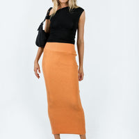 Regent Low Rise Maxi Skirt Orange
