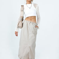 Crosswalk Maxi Skirt Beige
