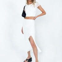Erika Midi Skirt White