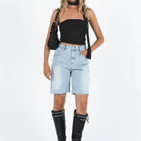 Get It Shorts Light Wash Denim