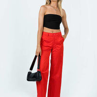 Pagden Nylon Cargo Pants Red