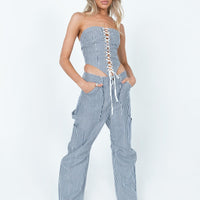 Miami Vice Pants Navy Pinstripe