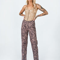 Dameela Straight Leg Jeans Brown