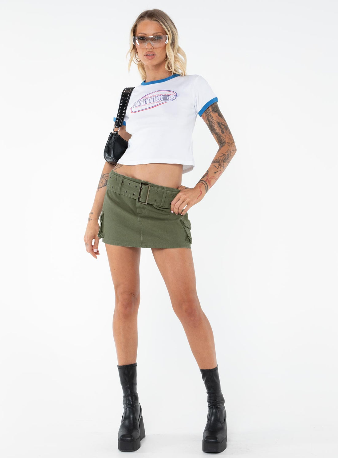 Iconic Cargo Mini Skirt Khaki Tall