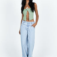 Hogan Straight Leg Jeans Light Wash Denim