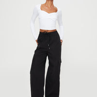 Presson Cargo Pants Washed Black