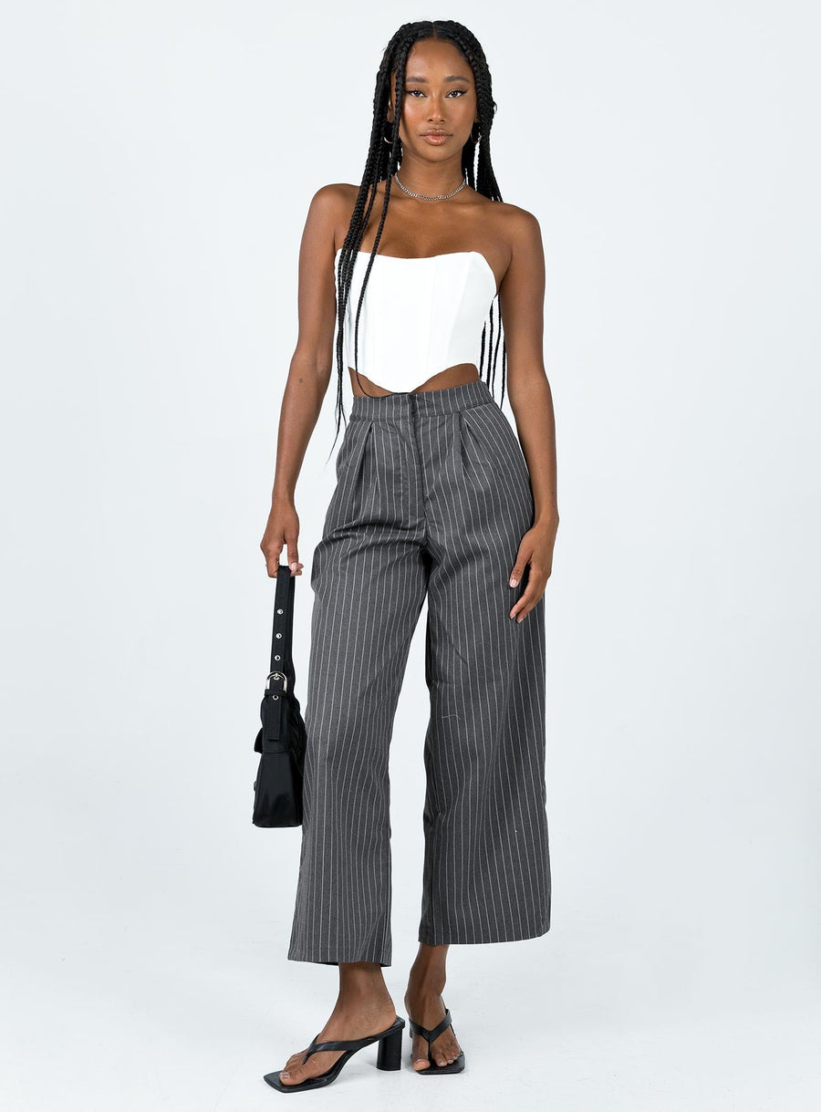 Montez Pants Grey Pinstripe