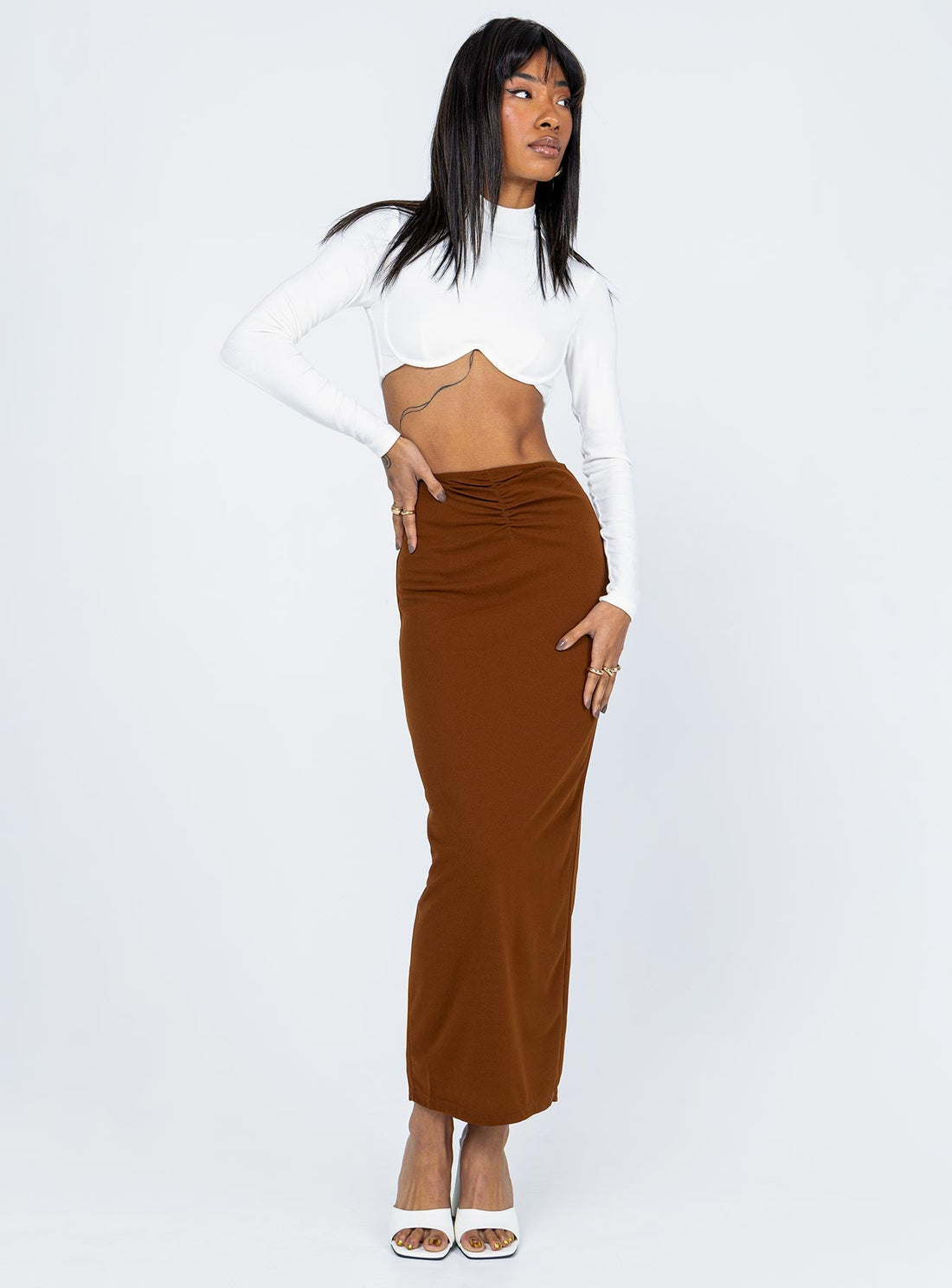 Jones Maxi Skirt Brown