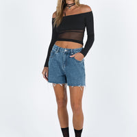 Laurena Denim Shorts Dark Washed Petite