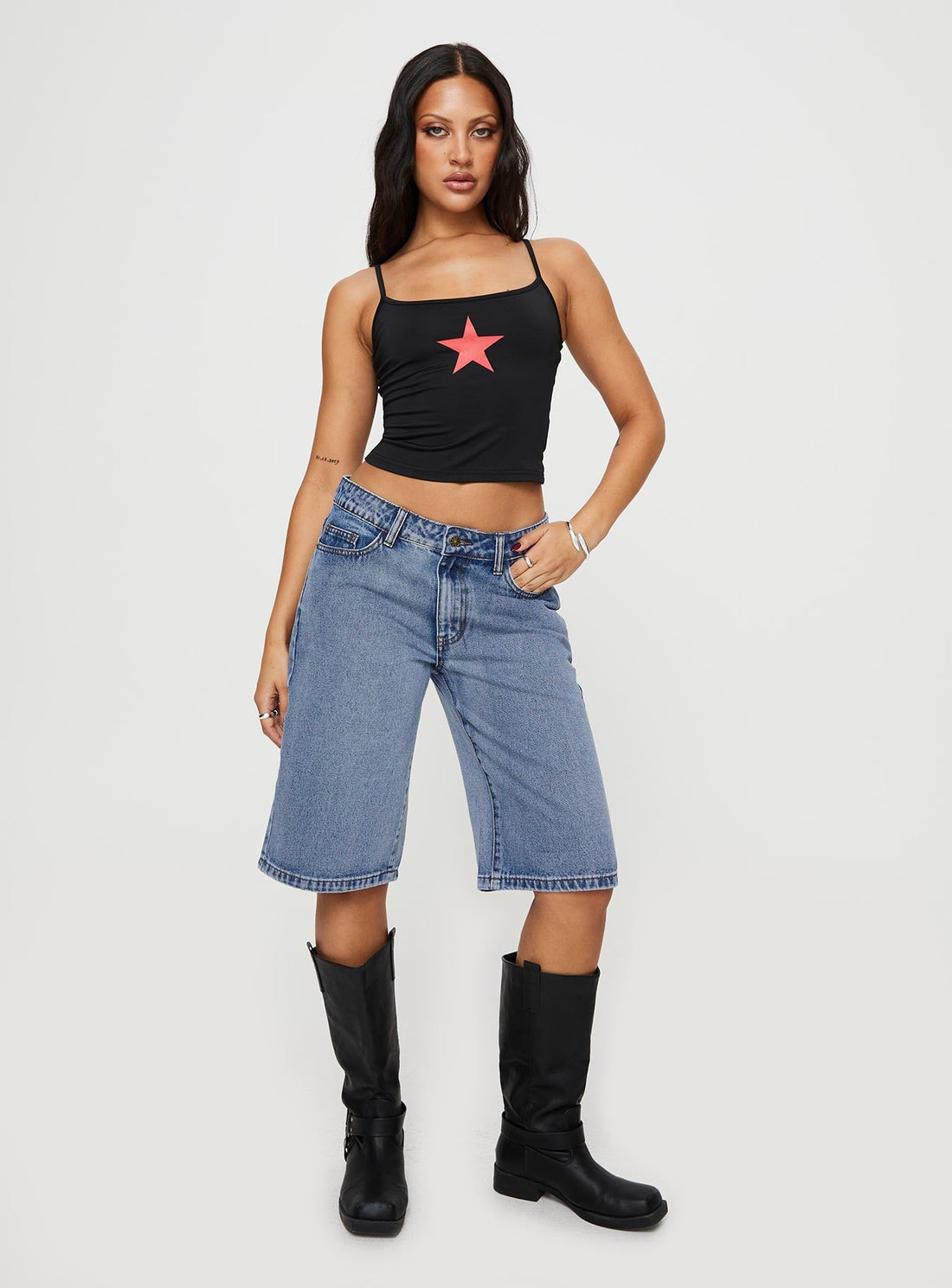 Kurt Denim Culottes Acid Wash