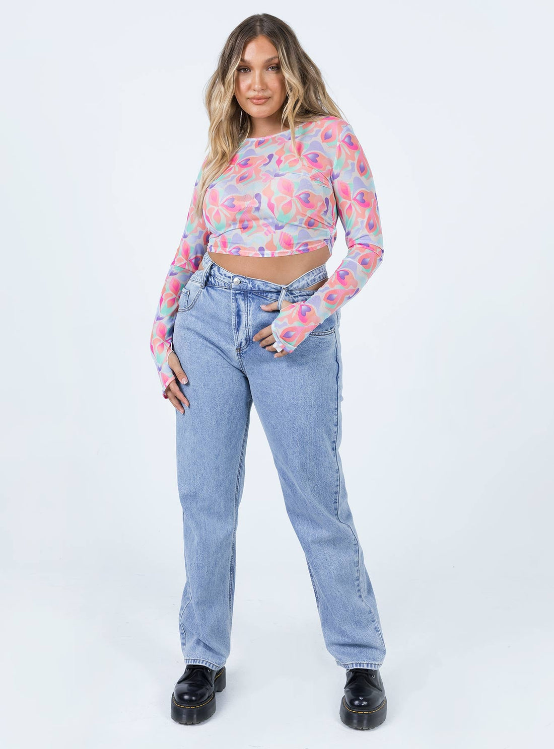 Mollie Asymmetric Denim Jeans
