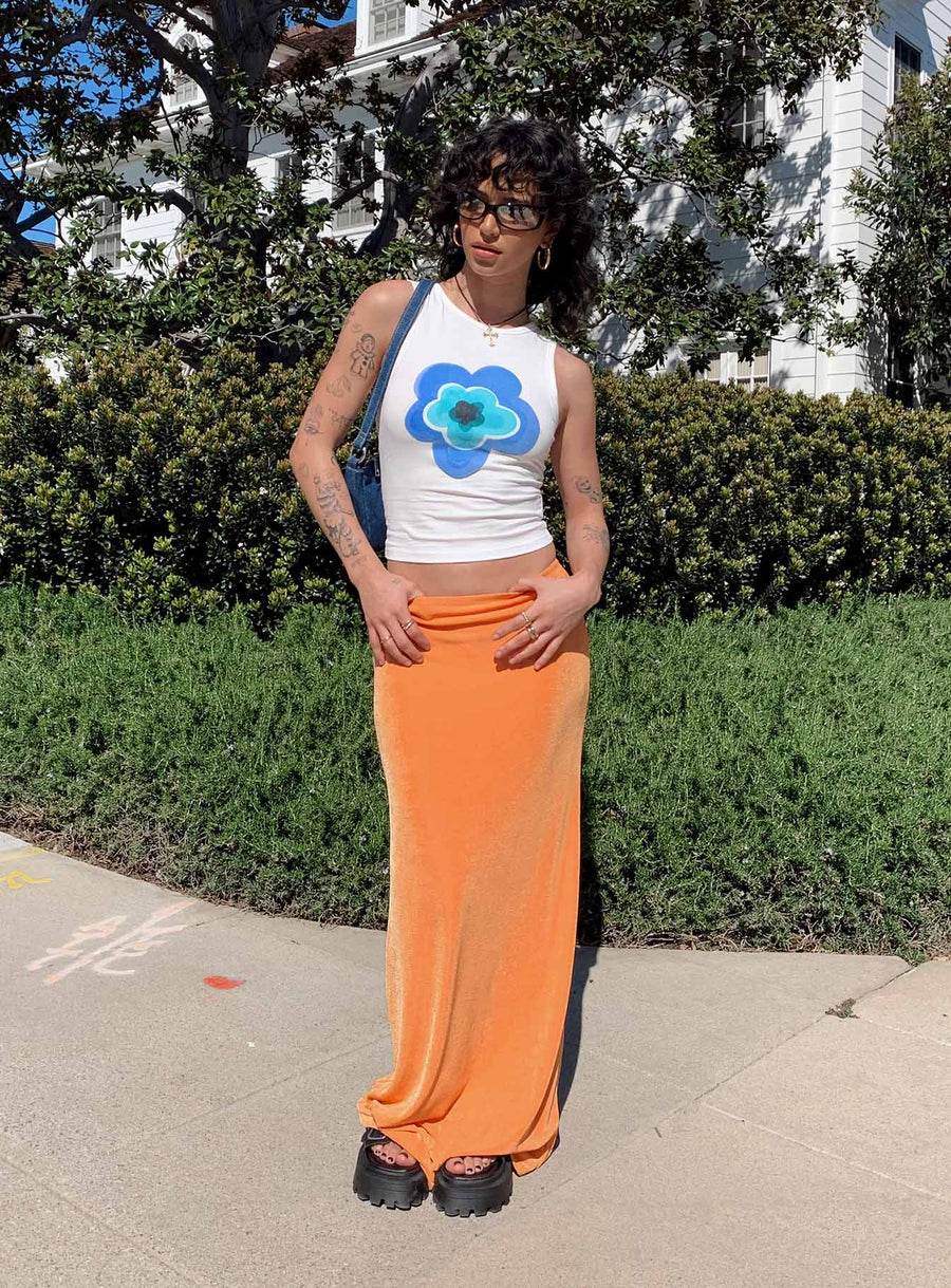 Harriette Maxi Skirt Orange