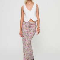 Emily Maxi Skirt Pink Floral