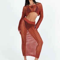 Florence Maxi Skirt Sienna Red