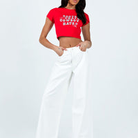 Patridge Wide Leg Jeans White