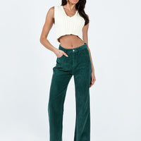 Kalinda Jeans Green Cord