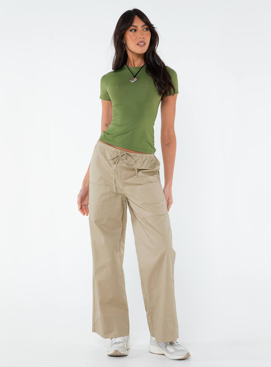 Erilyn Drawstring Pants Beige