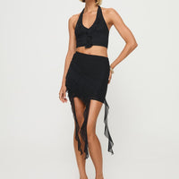 Hathaway Ruffle Set Black