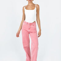 Regina Mom Denim Jean Pink