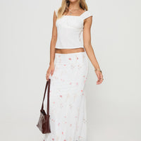 Breezewood Maxi Skirt White