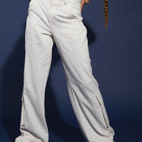 JGR & STN Christina Cargo Pant White