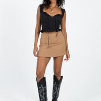 Buddy Mini Skirt Beige