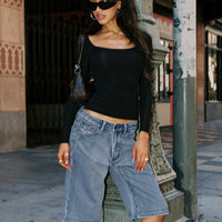 Kurt Denim Culottes Acid Wash